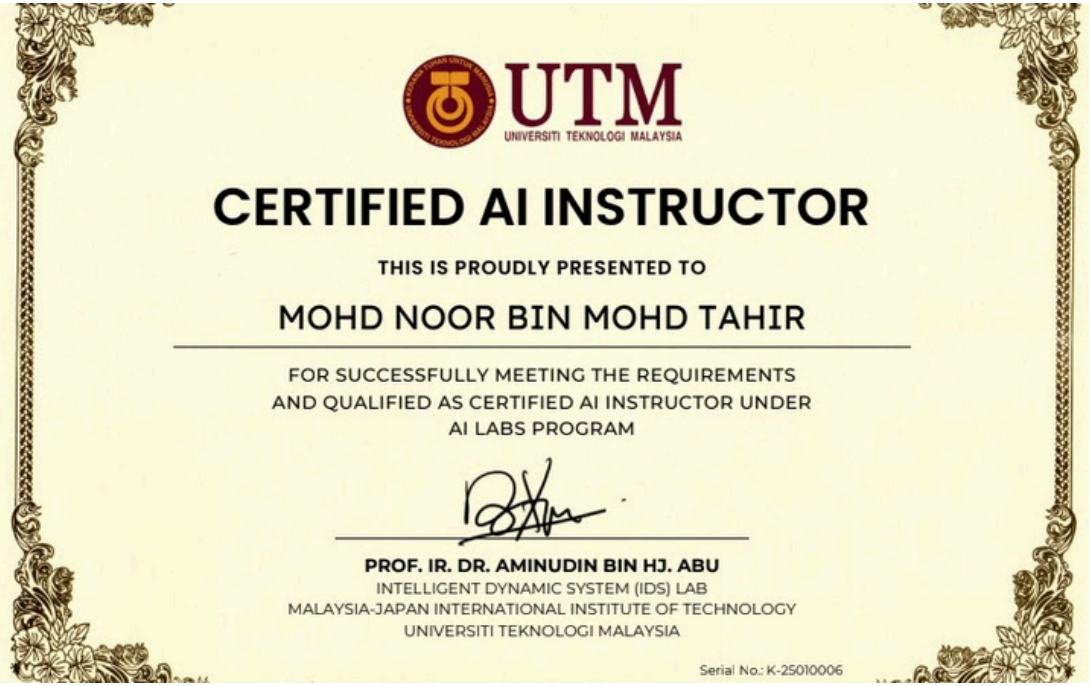 Certified AI Instructor — UTM