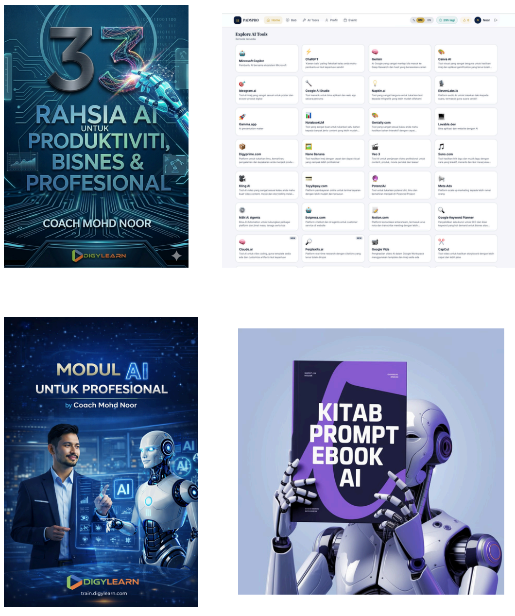 Books, digital products and platforms by Coach Mohd Noor